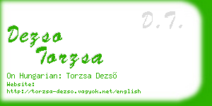 dezso torzsa business card